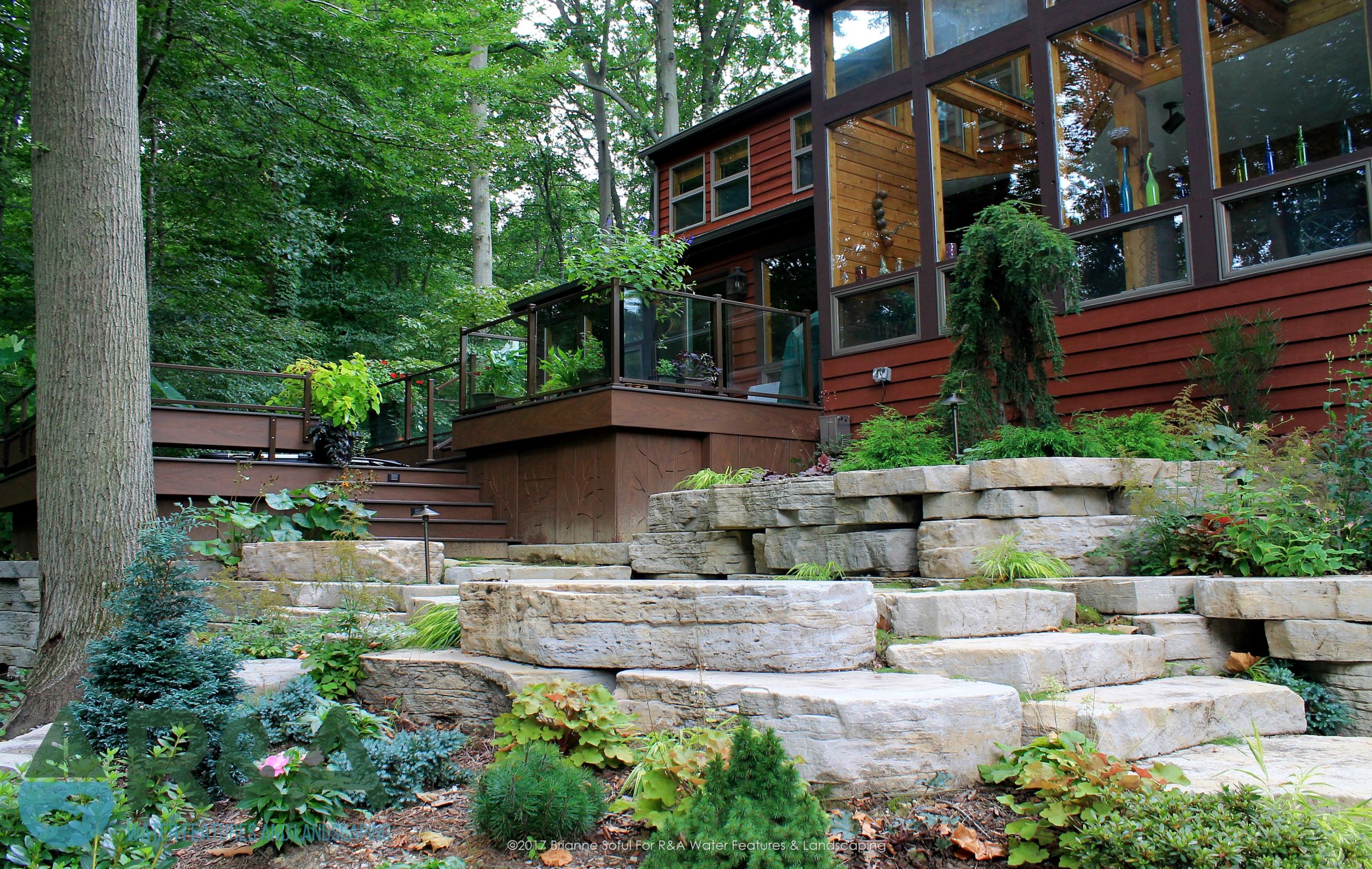 Eau Claire Landscaping Retaining Wall Steps Deck 8